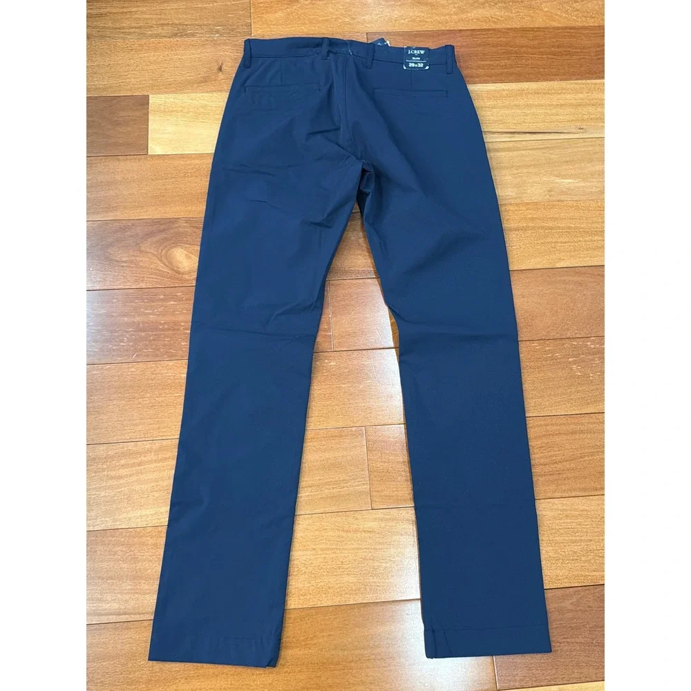 NWT J.Crew Tech Pant Mens Navy Blue Slim Fit Flex Stretch 29x32